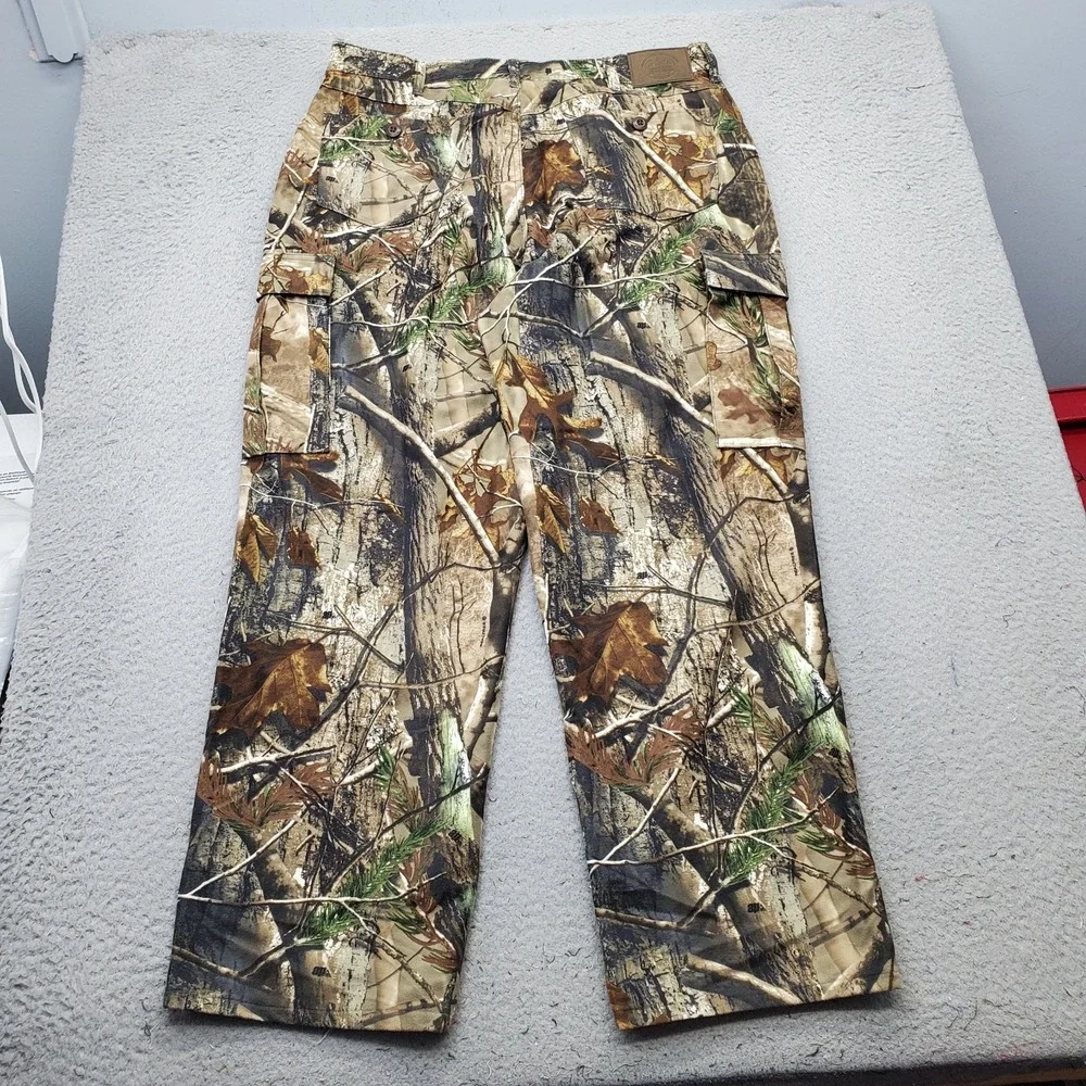 Cabela's Hunting Cargo Pants Mens 38 Multi AP Camo Realtree Straight Leg Hiking